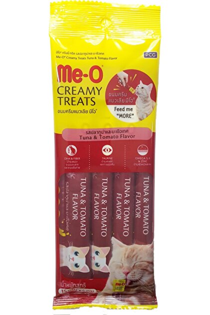 me-o Meo Ton Balıklı Domatesli Krema Kedi Ödülü Kedi Çorbası 4x15