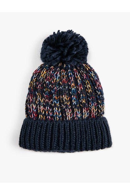 Knitwear Beret with Pompom Detail
