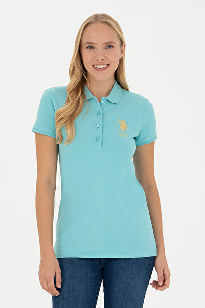 Women's Mint Basic Polo Collar T-Shirt 50262700 -Vr090
