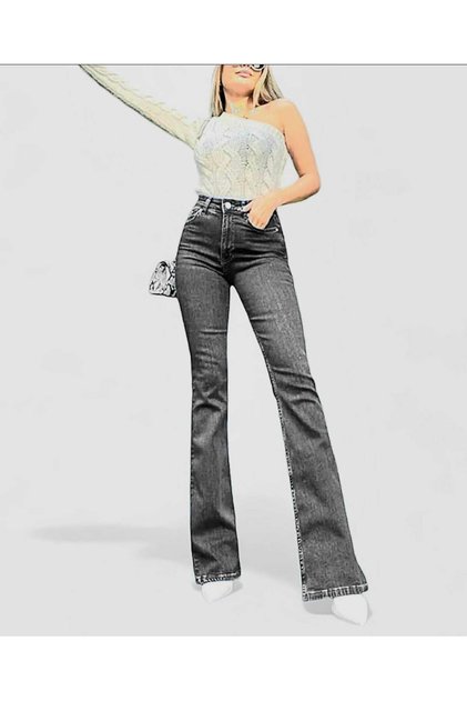 Arya Spanish Spaghetti Jeans Colorfast Smoked Snow Wash Spanish Jeans High Waist Jeans