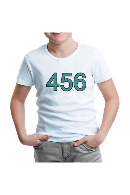 Lord T-Shirt Squid Game 456 White Kids T-shirt- Trendyol