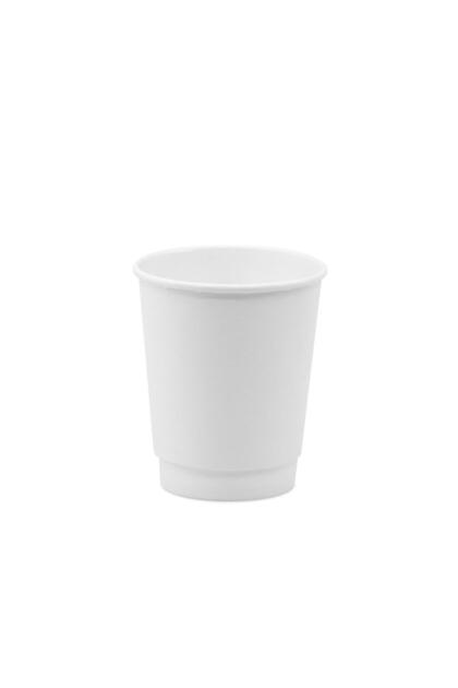 Double Wall Beyaz Karton Bardak 8 oz - 30 Adet