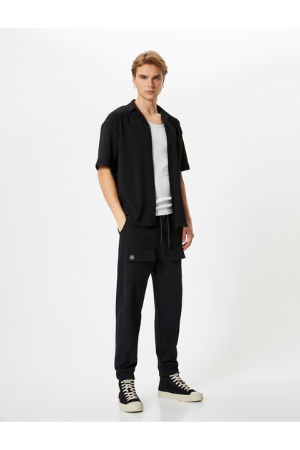 Summer Shirt Sleeve Pocket Candidate Button Turn-Down Collar