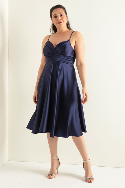 sachin and babi light blue dress Plus Size V Neck Long Dress Featuring Applique Bodice main image 1