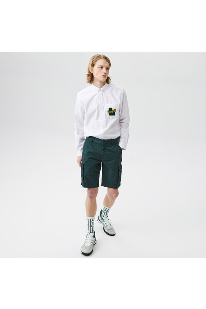 Erkek Regular Fit Yeşil Bermuda