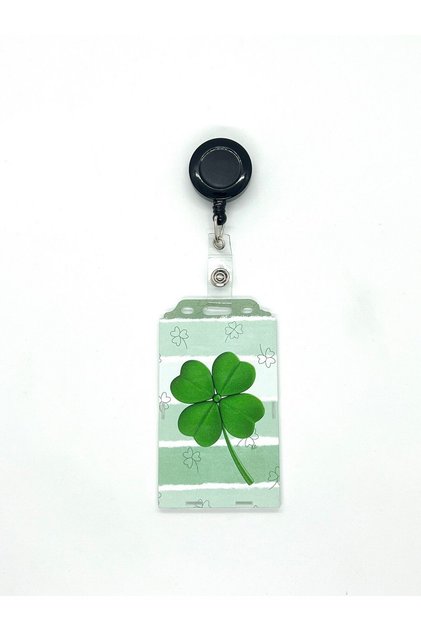 4 Leaf Clover Themed Vertical Card Case Card Protector