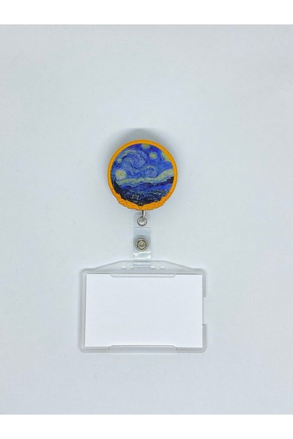 Ressam Painting Themed Yoyo Card Holder Yoyo Id Card Holder