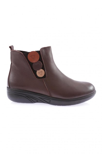 2710-22K Women's Sneakers Boots Brown Genuine Leather