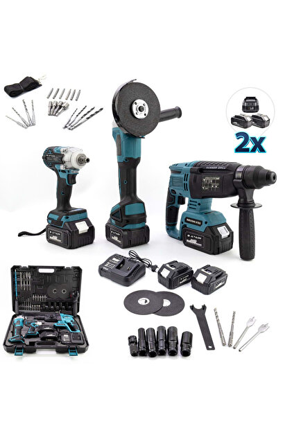 Sataok 3 Lü Set 450Nm Torklu Vidalama Somun Sıkma/ 2-26 Şarjlı