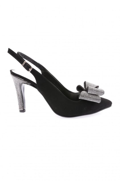 1316 23y Women's Pointed Toe Crystal Stone Bow Tied Ankle Evening Dress Shoes