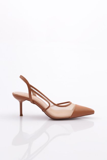 Women's Back Tie Heeled Shoes Nude 35211121085