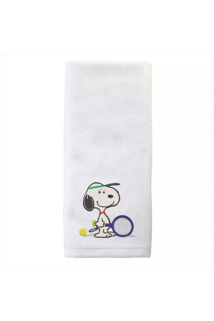 TENİSÇİ SNOOPY TASARIMLI NAKIŞLI SPOR HAVLUSU 50X90