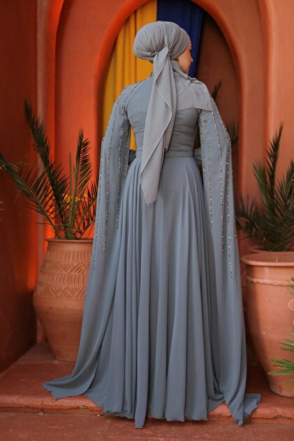 grey dress matching hijab Noemi Halter Mini Dress | Ivory