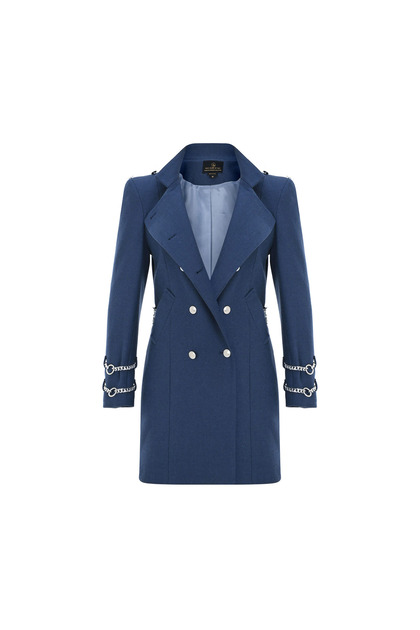 PleasureOfSilk Wool Touch Mavi Yün Kaban - Fiyatı, Yorumları
