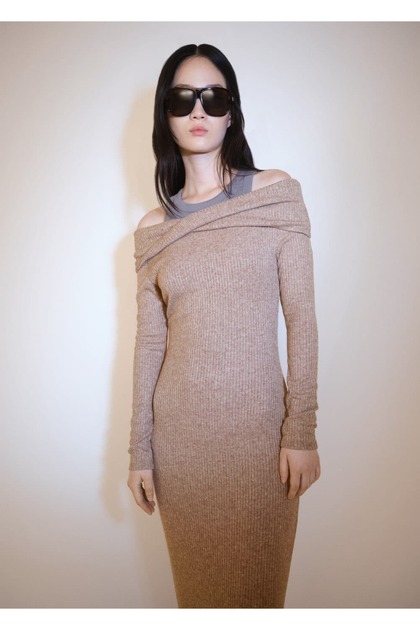 Off Shoulder Knitwear Dress