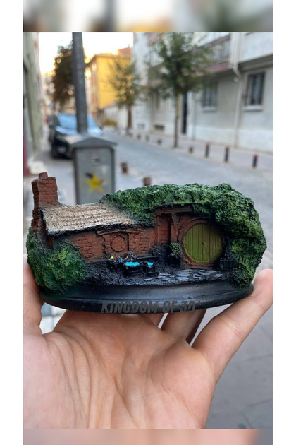 Kingdom of 3D Yüzüklerin Efendisi Hobbit Ev Mini Figür, Yüzüklerin