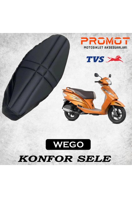 TVS WEGO Scooter Konfor Sele Koltuk Kılıfı Hava Destekli KALIN SÜNGERLİ