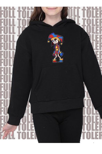 Unisex Pomni And Jax Baskılı Çocuk Sweatshirt