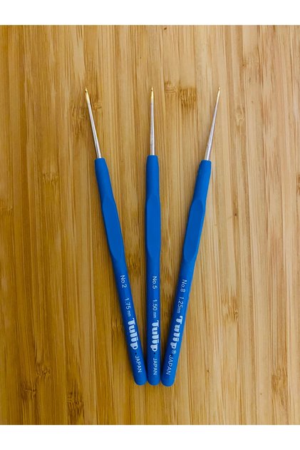 Silikon Saplı Oya, Dantel El İşleme ve Örgü Tığ Seti. 3'lü Set. No: 2,-5,-8 BLM