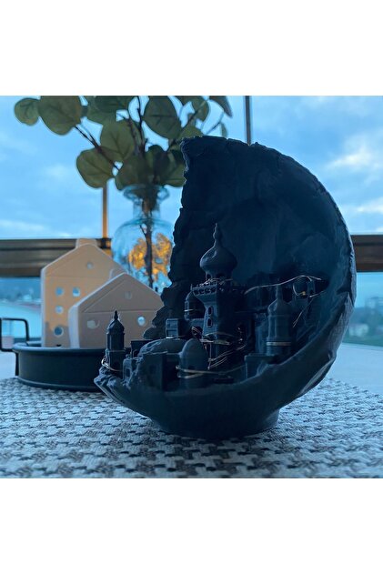 Root Made Ay Şehri Peri Ledli Dekoratif Obje Diorama Ay Şehri