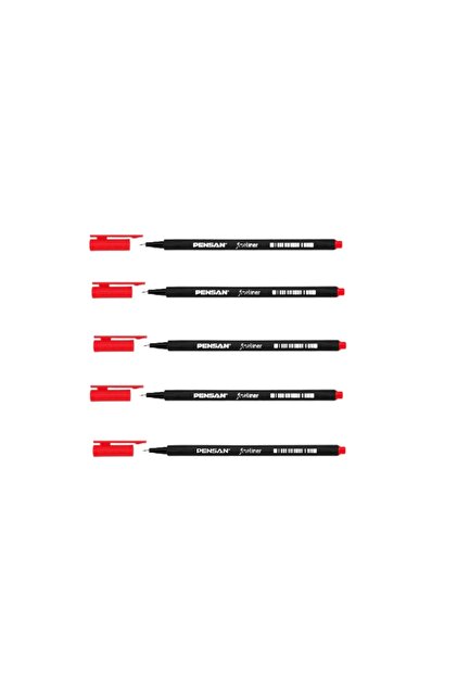 6500 Fineliner Red (5 Pieces)