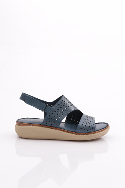 323 Women's Hole Patterned Ankle Strap Sandals