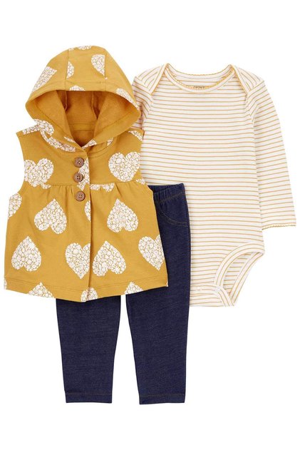 Kız Bebek Yelekli Set 3'lü Paket