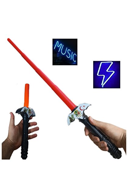 LRS STORE Işıklı Sesli Osmanlı Işın Kılıcı 68 Cm Katlanabilir