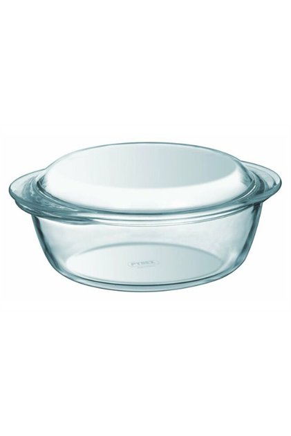 204A000/7743 Glass Round Oven Dish with Lid 2.1L
