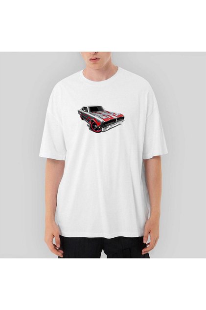 Dodge Charger Oversize White T-Shirt