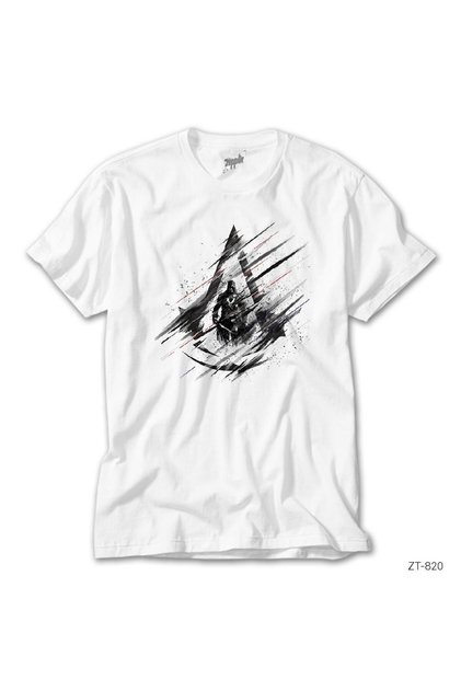 Tricou alb frânt Assassins Creed
