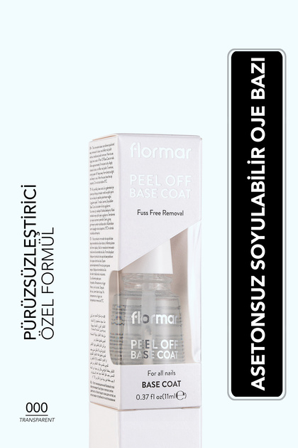 Asetonsuz Soyulabilen Tırnak Koruyucu Cila - Peel Off Base Coat - 000 - 8690604590483