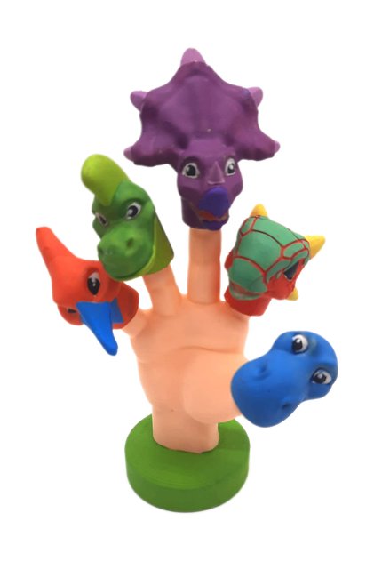 Dinosaurs Finger Puppet Set with Stand