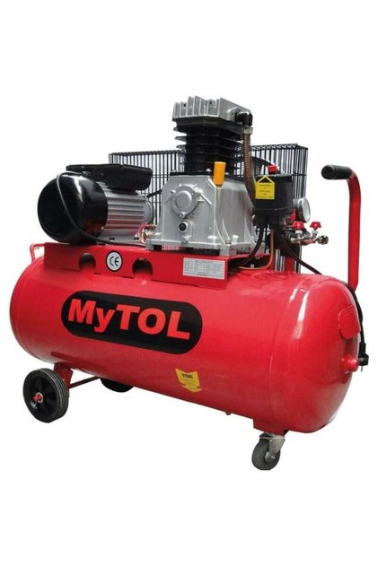 100 Lt Kasnaklı Hava Kompresoru 2 Hp Italyan Pompa