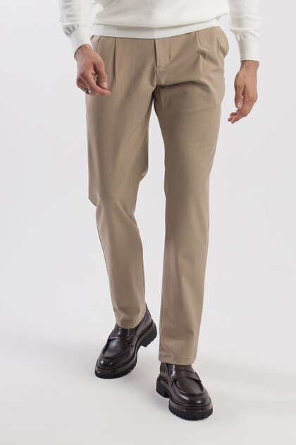 Vizon Comfort Fit Çift Cep Kapaklı Pileli Yan Cep Pantolon