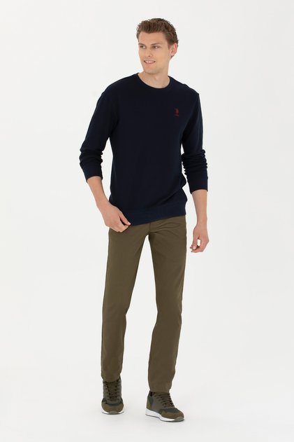 Men's Slim Fit Khaki Canvas / Chino Trousers 50275582-Vr027
