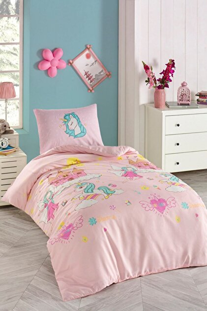 Σετ Παπλωματοθήκης Junior Μονό Κρεβάτι Unicorn Dreams Pink