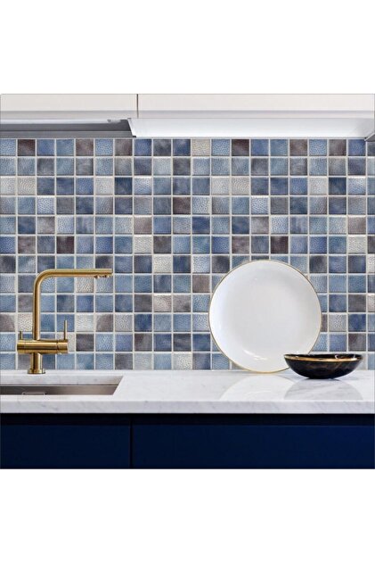 Self-Adhesive Foil Coating Mosaic Stone Pattern between Kitchen Countertops 60cm X 100cm