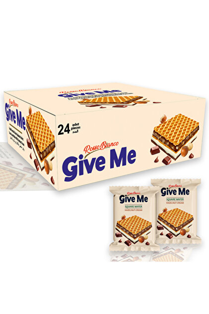 Give Me Fındık Kremalı Kare Gofret 30Gr.*24 Adet