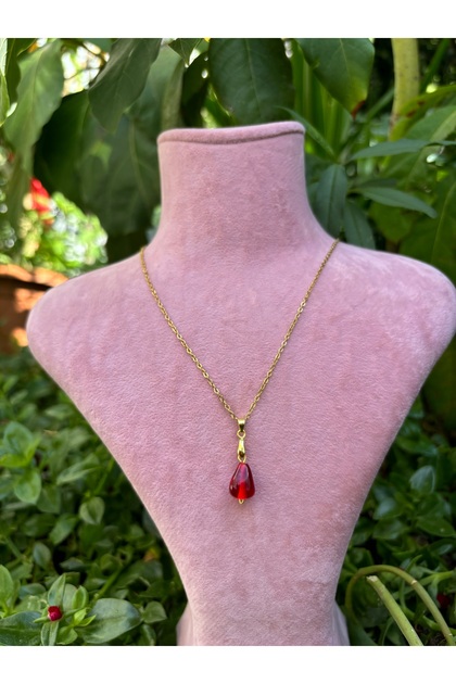Pomegranate Murano Stainless Steel Chain Bereket Necklace