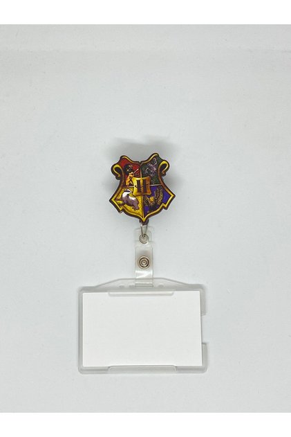 Yoyo Card Holder with Glasses and Wizard School Logo Yoyo Id Badge Holder