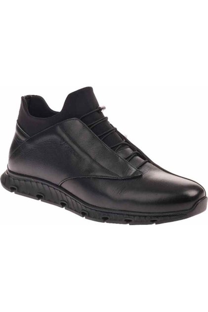 V25Ka-4781 Black Skin Leather Men's Shoes