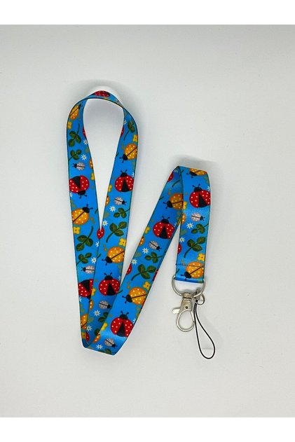 Ladybug Themed Neck Lanyard Card Holder