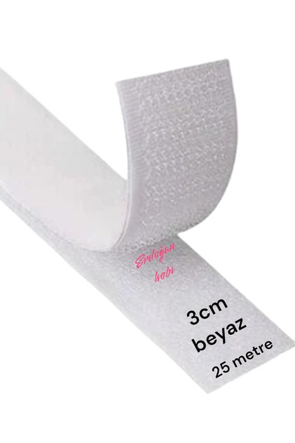 3cm 25m Velcro Tape - Sewable American Zippered Fly Screen Velcro Tape, Multi-Purpose