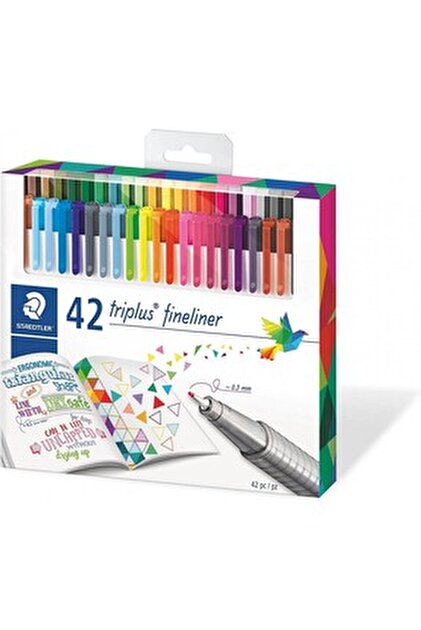 Staedtler Triplus Set of 60 0.3mm Triangle Fineliner Pens / C60