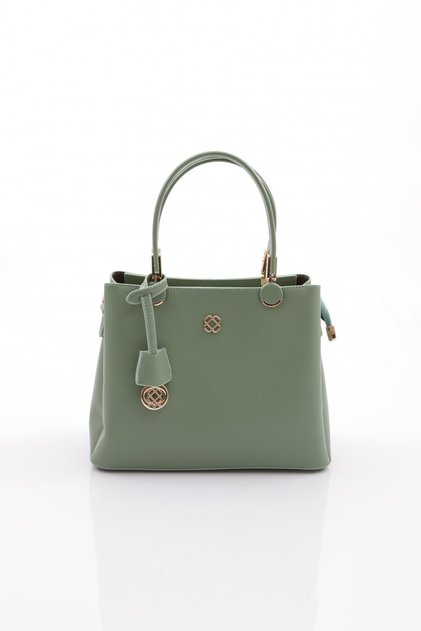Broșă cu flori de damă, geantă cu fermoar, verde apă 6543434