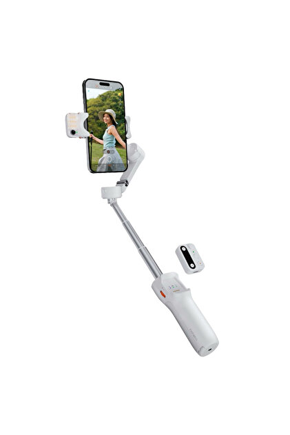Hohem İsteady V3 Yapay Zeka Takip Sensörlü Beyaz Telefon Gimbal
