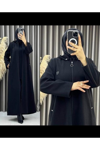 Winter Hijab Long Coat Kaşe