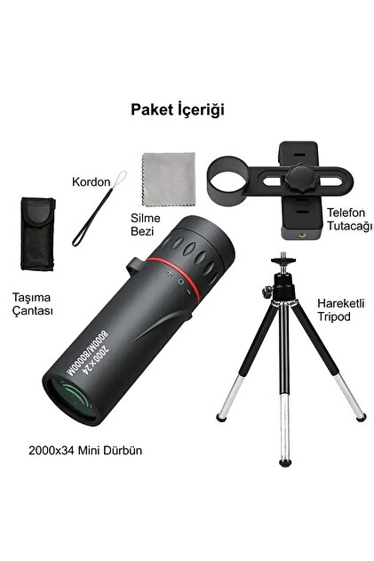 Triline 2000x24 Zoom Monoküler Mini Taşınabilir HD Dürbün Su
