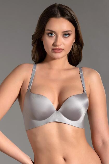Supported Laser Soft Cup Bra C16045 Gray